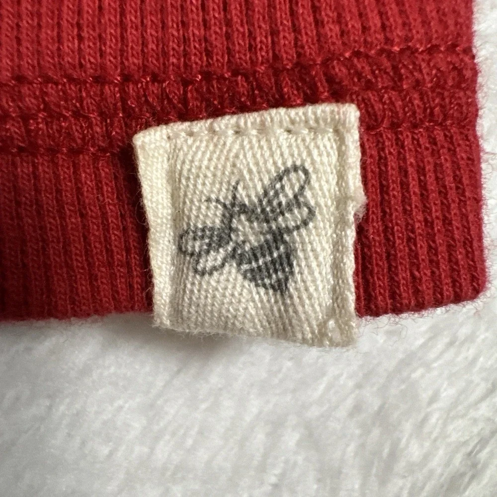 2 Burt's Bees Men's L Red Organic Cotton‎ Long Sleeve Shirts Lot